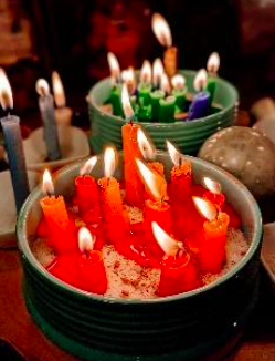 crown of success candel golden orange color candel
